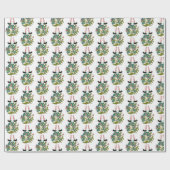 クリスマスラッピング紙小妖精や小人キノコ ラッピングペーパー (フラット)