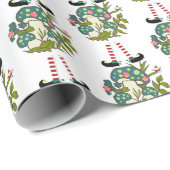 クリスマスラッピング紙小妖精や小人キノコ ラッピングペーパー (ロールコーナー)