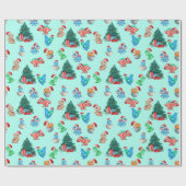 クリスマスラッピング紙恐竜の子供かわいい ラッピングペーパー (フラット)