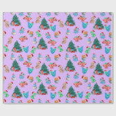 クリスマスラッピング紙恐竜の子供かわいい ラッピングペーパー (フラット)