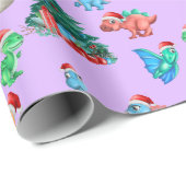 クリスマスラッピング紙恐竜の子供かわいい ラッピングペーパー (ロールコーナー)