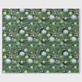 クリスマスラッピング紙水カラースタイルデザイン ラッピングペーパー (フラット)