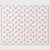 クリスマスラッピング紙赤白キャンディーケーン ラッピングペーパー (フラット)