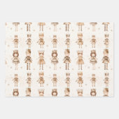 クリスマスラッピング紙金ゴールド中和剤 ラッピングペーパーシート (正面)