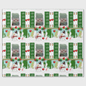 クリスマスラッピング紙雪だるまラブ ラッピングペーパー (フラット)