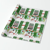 クリスマスラッピング紙雪だるまラブ ラッピングペーパー (アンロールド)