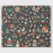 クリスマスラッピング紙30インチx 15足 ラッピングペーパー (フラット)