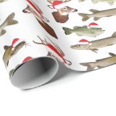 クリスマスラッピング紙、ギフトラッピング、鹿、魚 ラッピングペーパー (ロールコーナー)