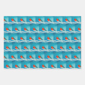 クリスマスラッピング紙、クリスマスギフトに最適 ラッピングペーパーシート (正面3)