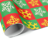 クリスマスラッピング紙 – ゴールデンスノーフレーク ラッピングペーパー (ロールコーナー)