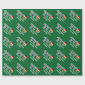 クリスマスラッピング紙 |サンタハットテニスボール ラッピングペーパー (フラット)