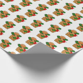 クリスマスラッピング紙-ジンジャーブレッドマン ラッピングペーパー (角)