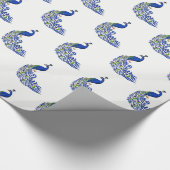 クリスマスラッピング紙 – ピーコック ラッピングペーパー (角)