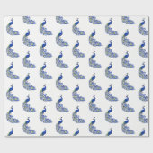 クリスマスラッピング紙 – ピーコック ラッピングペーパー (フラット)