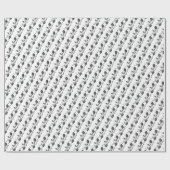 クリスマスラッピング紙 – ブラックホリーラッピング紙 ラッピングペーパー (フラット)