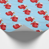 クリスマスラッピング紙 – ホリデーミッテンス ラッピングペーパー (角)