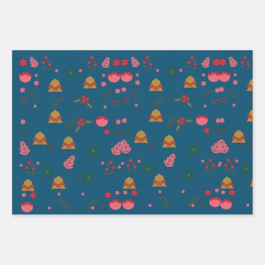 クリスマスラッピング紙 ラッピングペーパーシート (正面)