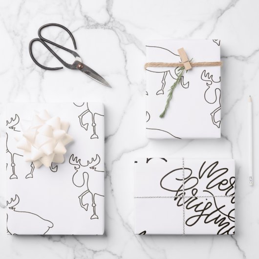 クリスマスラッピング紙 ラッピングペーパーシート (正面)