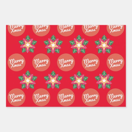 クリスマスラッピング紙 ラッピングペーパーシート (正面)