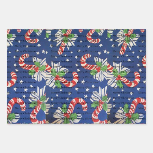 クリスマスラッピング紙 ラッピングペーパーシート (正面)