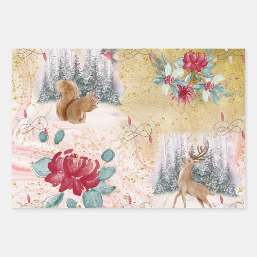 クリスマスラッピング紙 ラッピングペーパーシート (正面2)