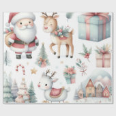 クリスマスラッピング紙 ラッピングペーパー (フラット)