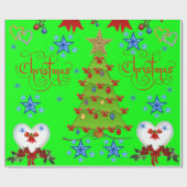 クリスマスラッピング紙 ラッピングペーパー (フラット)