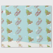 クリスマスラッピング紙。 ラッピングペーパー (フラット)