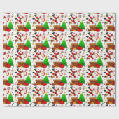 クリスマスラッピング紙 ラッピングペーパー (フラット)