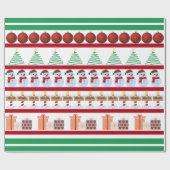 クリスマスラッピング紙 ラッピングペーパー (フラット)