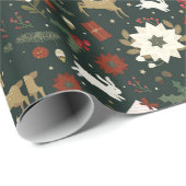 クリスマスラッピング紙 ラッピングペーパー (ロールコーナー)