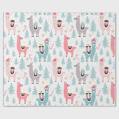 クリスマスラッピング紙 – ラマ ラッピングペーパー (フラット)