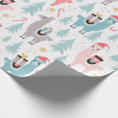 クリスマスラッピング紙 – ラマ ラッピングペーパー (角)