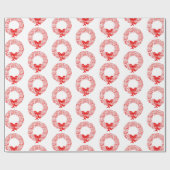 クリスマスラッピング紙-リース ラッピングペーパー (フラット)