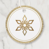 クリスマスラッピング紙 – 北欧金ゴールド – ギフトラベル フェイバータグ (正面)