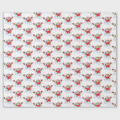 クリスマスラッピング紙-雪だるま ラッピングペーパー (フラット)