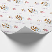 クリスマスラッピング紙 – 雪片 ラッピングペーパー (角)