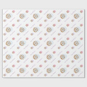 クリスマスラッピング紙 – 雪片 ラッピングペーパー (フラット)