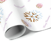 クリスマスラッピング紙 – 雪片 ラッピングペーパー (ロールコーナー)