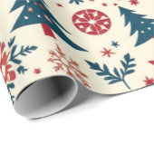 クリスマスラッピング – 紙ヴィンテージの色 ラッピングペーパー (ロールコーナー)