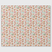 クリスマスラップとフェスティバルのおやつ ラッピングペーパー (フラット)