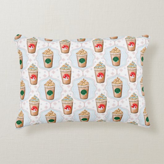 クリスマスラテオージースノーフレークパターン アクセントクッション (正面)