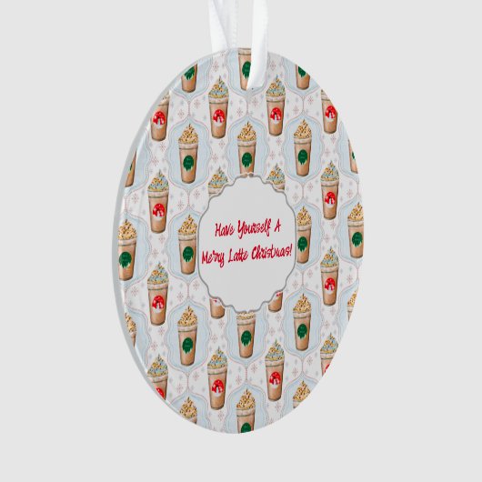 クリスマスラテオージースノーフレークパターン オーナメント (正面)
