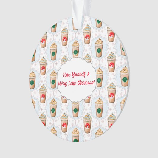 クリスマスラテオージースノーフレークパターン オーナメント (正面)
