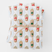 クリスマスラテオージースノーフレークパターン ラッピングペーパーシート (インサイチュ)