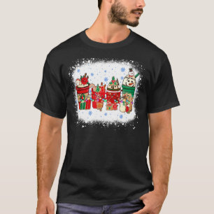 クリスマスラテスイーツドリンクカップウィンターアイスコーフ Tシャツ
