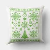 クリスマスラバークロスパターンサンプラーデザイン クッション (裏面)