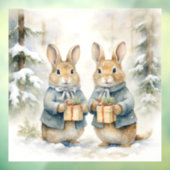 クリスマスラビットの窓にしがみつく ウィンドウサイン (シート3)