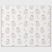 クリスマスラビットパターン ラッピングペーパー (フラット)