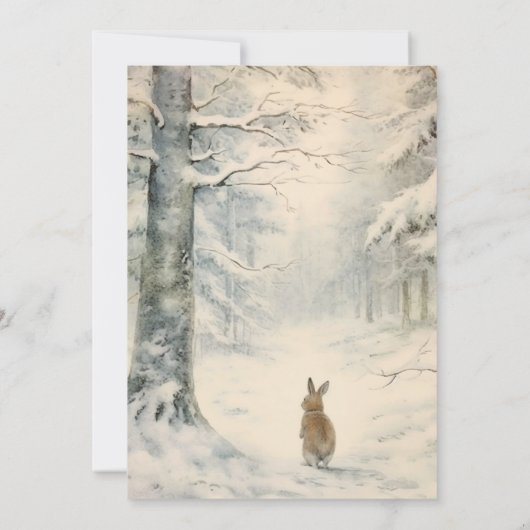 クリスマスラビットピータークラシックベイビーシャワー 招待状 (裏面)